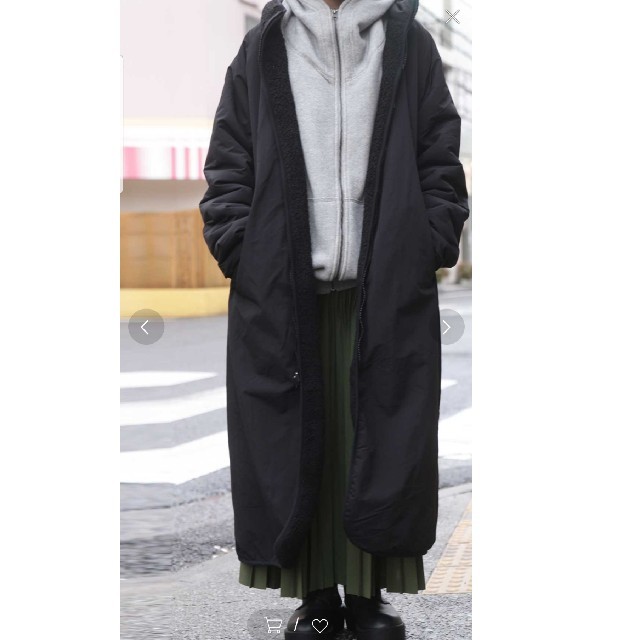 antiqua(アンティカ)のアンティカ リバーシブルボアコート 完売 レディースのジャケット/アウター(ロングコート)の商品写真