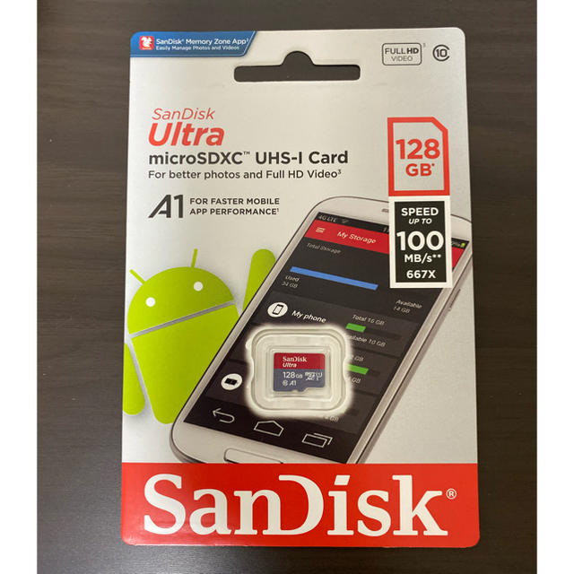 SanDisk(サンディスク)のSanDisk サンディスク microSDXCカード 128GB スマホ/家電/カメラのPC/タブレット(PC周辺機器)の商品写真