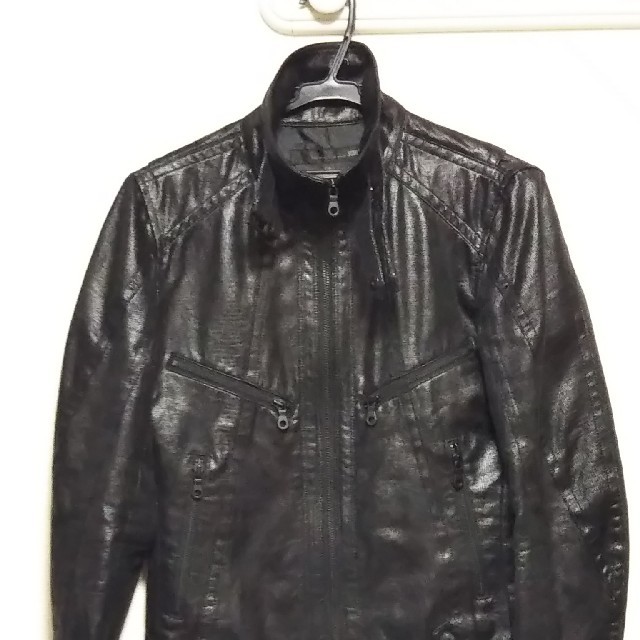 美品☆SCHLÜSSEL　シュリセル　ライダースジャケット　L　ブラック 美品☆SCHLÜSSEL シュリセル ライダースジャケット L ブラックΩ