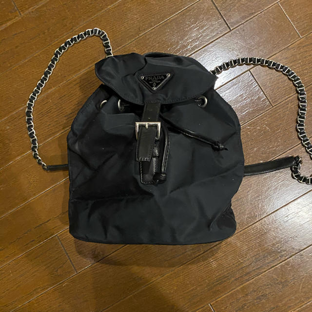 プラダ リュック 黒 ビンテージ チェーン PRADA - リュック/バックパック