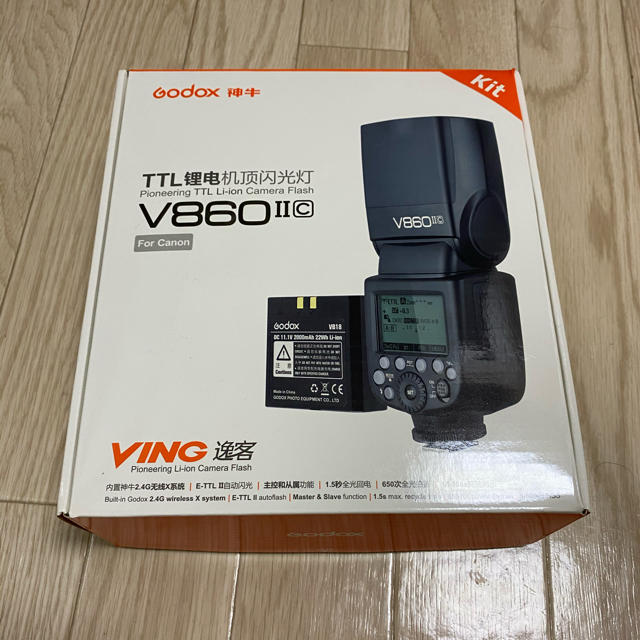 Godox V860Ⅱ C キヤノン用クリップオンストロボ スマホ/家電/カメラのカメラ(ストロボ/照明)の商品写真