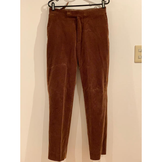 AURALEE WASHED CORDUROY TAPERED SLACKS