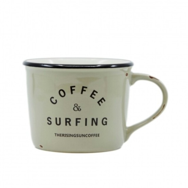 TRSCオリジナルマグ『coffee & surfing』 グレー