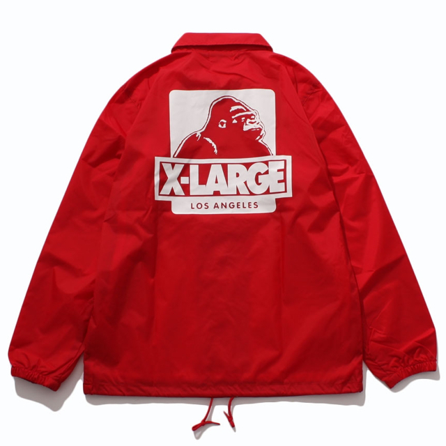 XLARGE(エクストララージ)のxlarge og logo coaches jacket red Sサイズ メンズのジャケット/アウター(ナイロンジャケット)の商品写真