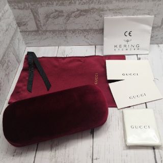 グッチ(Gucci)のGUCCIグッチ最高級メガネケース ワインレッド赤新品ベロア眼鏡メンズレディース(サングラス/メガネ)