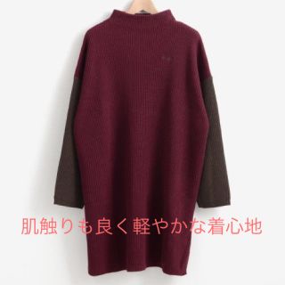 マジェスティックレゴン(MAJESTIC LEGON)の新品 定価5500円 マジェスティックレゴン ニットワンピース ボルドー(その他)