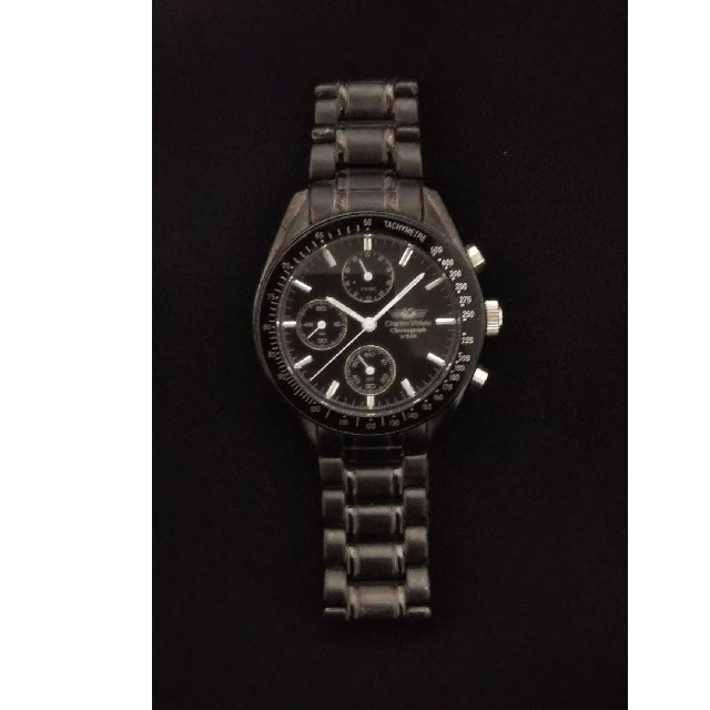 クロノグラフ ブラック メンズ腕時計 メンズの時計(腕時計(アナログ))の商品写真