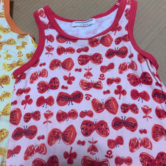 ampersand(アンパサンド)のタンクトップ　キッズ　2枚組 キッズ/ベビー/マタニティのキッズ服女の子用(90cm~)(Tシャツ/カットソー)の商品写真