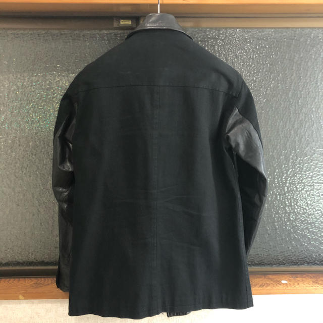 Yohji Yamamoto(ヨウジヤマモト)のyohji yamamoto y's for men コットン切替ライダース メンズのジャケット/アウター(レザージャケット)の商品写真