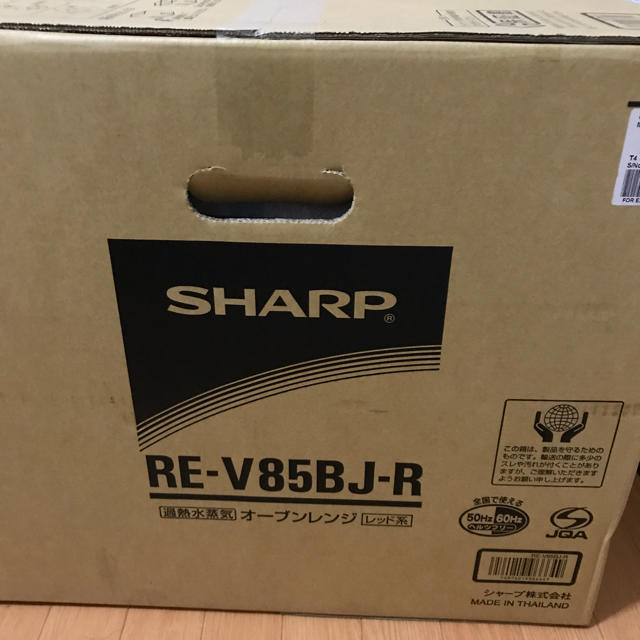 SHARP(シャープ)の加熱オーブンレンジ(レッド) スマホ/家電/カメラの調理家電(調理機器)の商品写真