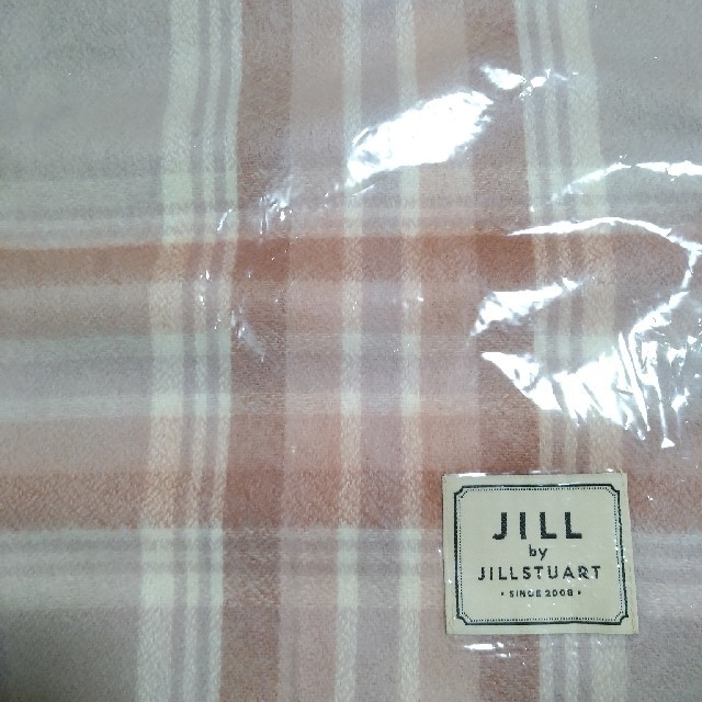 JILL by JILLSTUART(ジルバイジルスチュアート)の【新品】ジルバイジルスチュアート チェックストール ピンクライラック レディースのファッション小物(ストール/パシュミナ)の商品写真