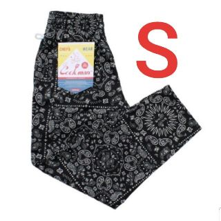 cookman Chef Pants クックマン 黒ペイズリー S(その他)