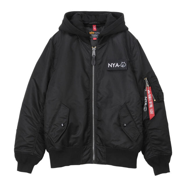 ALPHA INDUSTRIES(アルファインダストリーズ)のにゃー×ALPHA MA-1 ジャケット アウター フライトジャケット コート メンズのジャケット/アウター(フライトジャケット)の商品写真