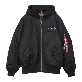 アルファインダストリーズ(ALPHA INDUSTRIES)のにゃー×ALPHA MA-1 ジャケット アウター フライトジャケット コート(フライトジャケット)