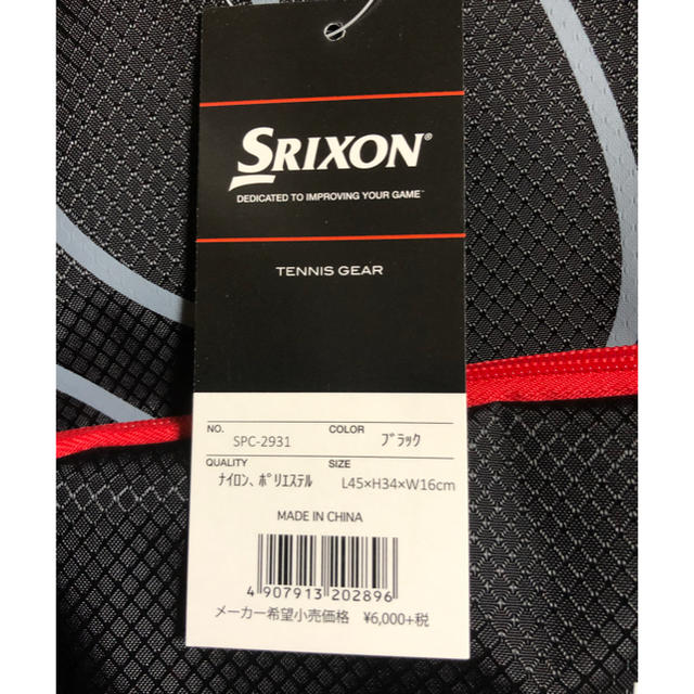 DUNLOP(ダンロップ)のSRIXON バックパック スポーツ/アウトドアのテニス(バッグ)の商品写真