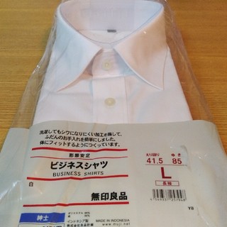ムジルシリョウヒン(MUJI (無印良品))の無印良品 形態安定 ビジネス シャツ  紳士 白 L(シャツ)