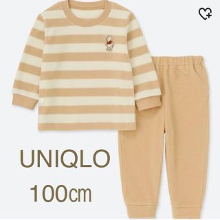 ユニクロ(UNIQLO)のUNIQLO ストレッチマイクロフリース　パジャマ  100㎝(パジャマ)