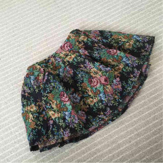 ゴブラン織り花柄スカート(ミニスカート)