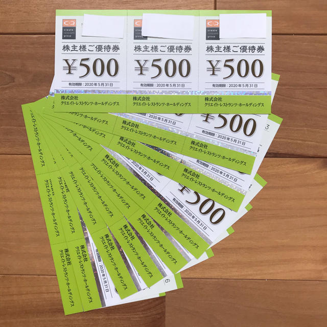 クリエイトレストランツ ホールディングス 株主優待券 15,000円分
