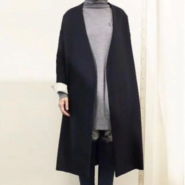 【大幅値下！】美品☆18aw エンフォルド　ソフトリバーノーカラーコートロングコート