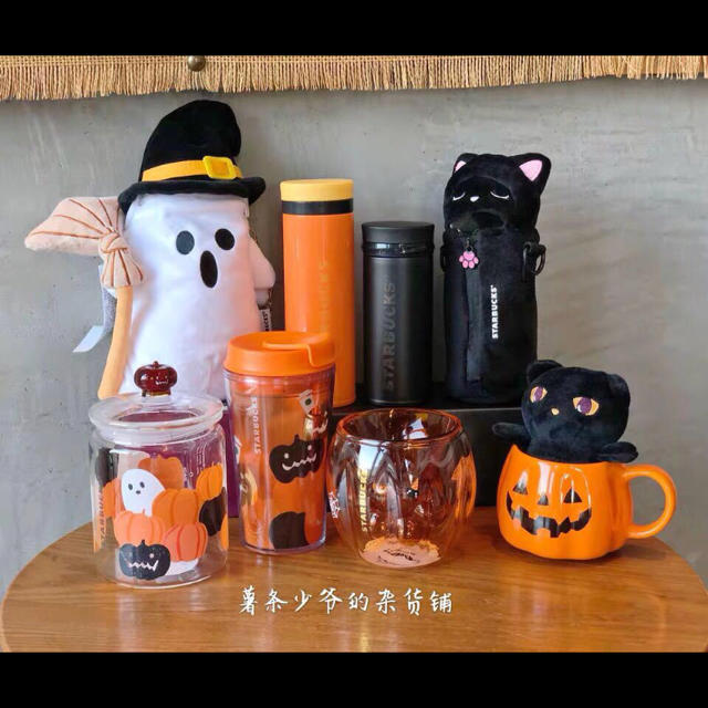 Starbucks Coffee ボトルホルダー付！サーモス！猫 ハロウィン台湾スターバックスステンレスタンブラーの通販 by なおきょん's  shop｜スターバックスコーヒーならラクマ