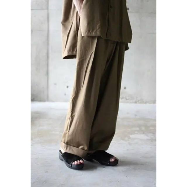 Badhiya / 1 Tuck Slacks - saxony Beige - スラックス