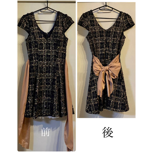dazzy store(デイジーストア)のキャバ　ドレス　ツイード　ミニ　チェック レディースのフォーマル/ドレス(ミニドレス)の商品写真