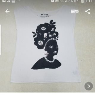 ムルーア(MURUA)のムルーアビジューTシャツ(Tシャツ(半袖/袖なし))