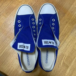 コンバース(CONVERSE)のコンバース　converse スリッポン　ブルー(スニーカー)