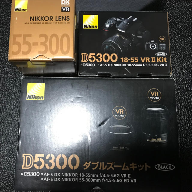 【Nikon】デジタル一眼レフカメラ D5300 ダブルズームキット ブラック