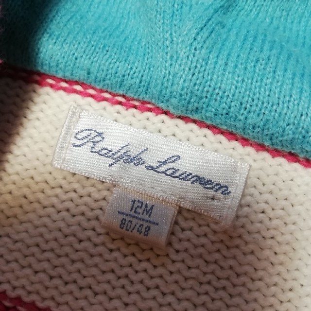Ralph Lauren(ラルフローレン)のラルフローレン フード付きカーディガン80 キッズ/ベビー/マタニティのベビー服(~85cm)(カーディガン/ボレロ)の商品写真