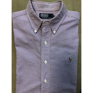 ポロラルフローレン(POLO RALPH LAUREN)のPOLO／ラルフローレン　ギンガムチェック　パープル✖️シロ　最上級美品(シャツ)