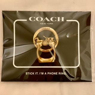 コーチ(COACH)のコーチ　スマホリング　馬モチーフ　COACH 新品未使用　(モバイルケース/カバー)