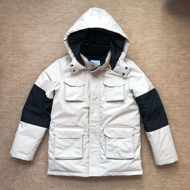 ikka(イッカ)のikka タスラン裏ダウンハーフジャケット　150cm キッズ/ベビー/マタニティのキッズ服男の子用(90cm~)(ジャケット/上着)の商品写真