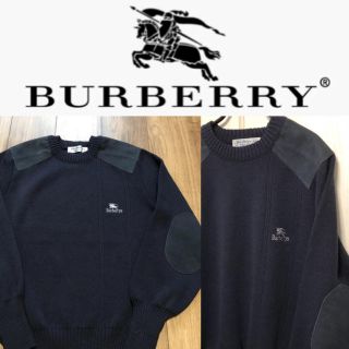 バーバリー(BURBERRY)のレア☆早い者勝ち☆バーバリー レザーパッチ ニット(ニット/セーター)