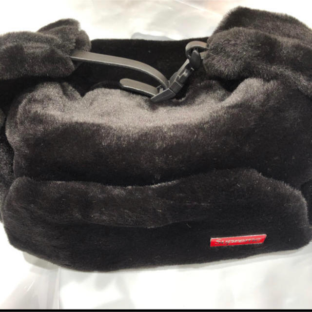 supreme faux fur ushanka hat BLACK M/Lメンズ