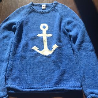 プチバトー(PETIT BATEAU)のプチバトー アンカー柄 ニット サイズ12 男女兼用(ニット)