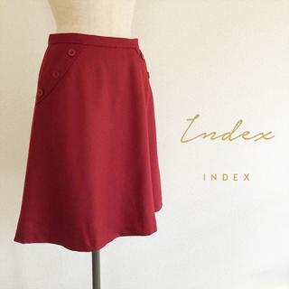 インデックス(INDEX)のindex☆美品ウールフレアスカート(ひざ丈スカート)