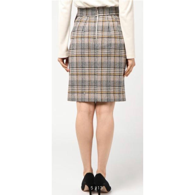 JUSGLITTY(ジャスグリッティー)のJUSGLITTY 変形グレンチェックタイトスカート レディースのスカート(ひざ丈スカート)の商品写真