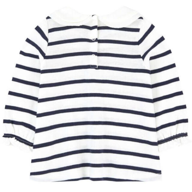 PETIT BATEAU(プチバトー)の【新品】2019AW プチバトー マリニエール衿つきカットソー キッズ/ベビー/マタニティのキッズ服女の子用(90cm~)(Tシャツ/カットソー)の商品写真