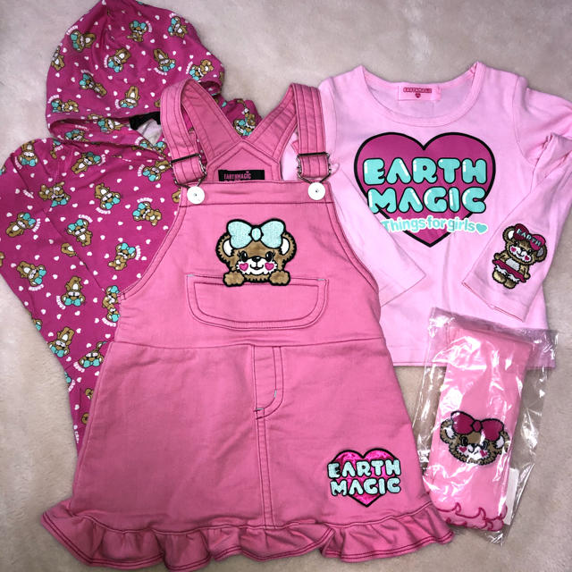 EARTHMAGIC(アースマジック)のアースマジック♡4点セット キッズ/ベビー/マタニティのキッズ服女の子用(90cm~)(Tシャツ/カットソー)の商品写真