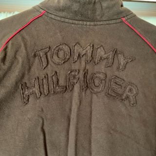 トミーヒルフィガー(TOMMY HILFIGER)のトミーヒルフィガー メンズ 上着 コットン100 ブラウン Lサイズ  古着(スウェット)