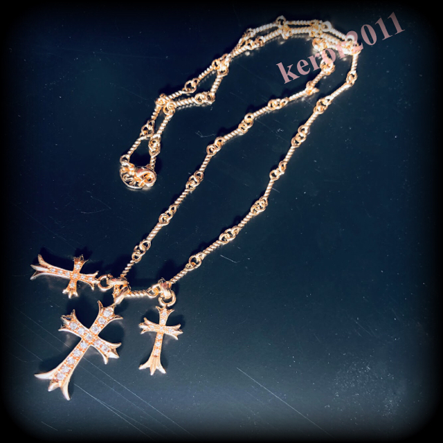 Chrome Hearts - 3本目✨22K GOLD✨ツイストチェーン トリプルクロス Chrome Hearts - 3本目✨22K GOLD✨ツイストチェーン トリプルクロス