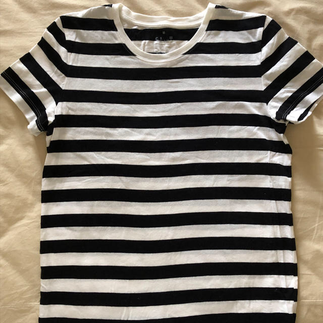 MUJI (無印良品)(ムジルシリョウヒン)の無印良品 ボーダー Tシャツ レディースのトップス(Tシャツ(半袖/袖なし))の商品写真