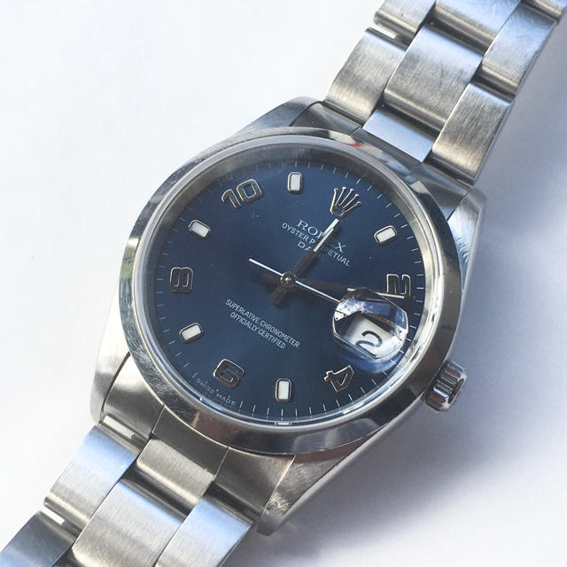 スーパーコピー 腕時計 代引き / ROLEX - ロレックス 15200 オイスターパーペチュアル デイト★ブルーアラビア文字盤の通販 by 極楽蝶's shop