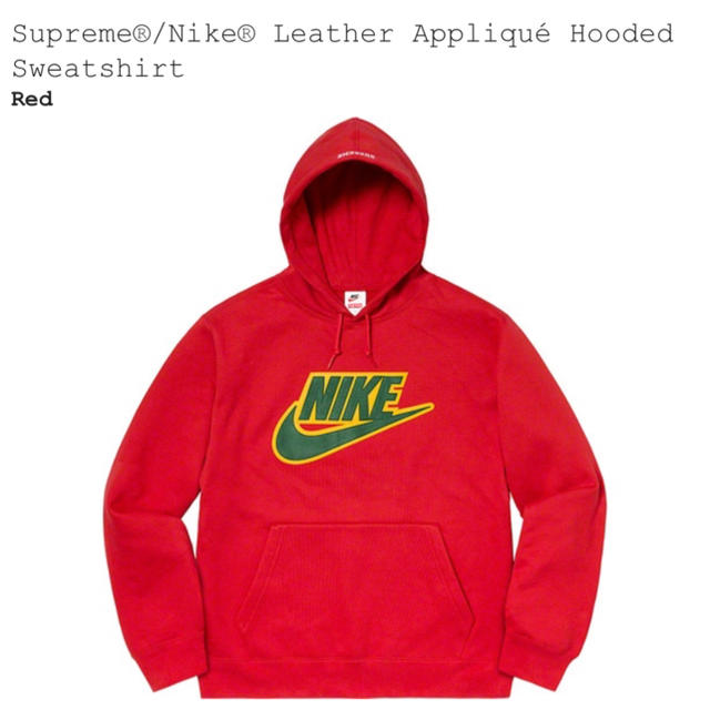 supreme NIKE パーカー　赤　RED