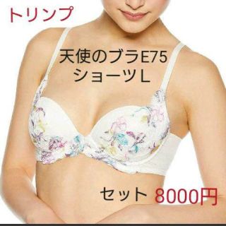 トリンプ(Triumph)のトリンプ☆お得セット❕天使のブラE75＋同色系レースショーツ Ｌ ホワイト(ブラ&ショーツセット)