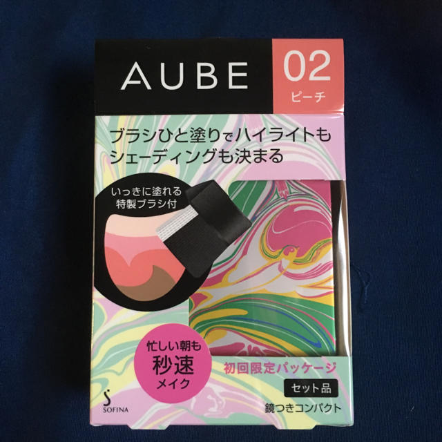 AUBE couture(オーブクチュール)の【02】ピーチ オーブクチュール  ブラシひと塗りチーク コスメ/美容のベースメイク/化粧品(チーク)の商品写真