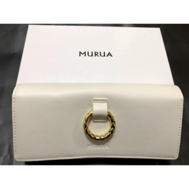 MURUA(ムルーア)の年末セール💜MURUA新品未使用長財布ホワイト レディースのファッション小物(財布)の商品写真