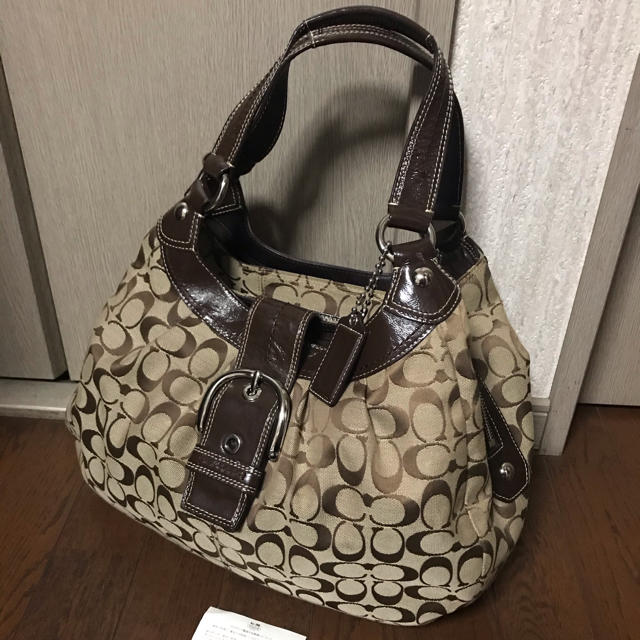 お値下げ☆良品☆ブラウン　シグネチャー  ハンドバック　COACH